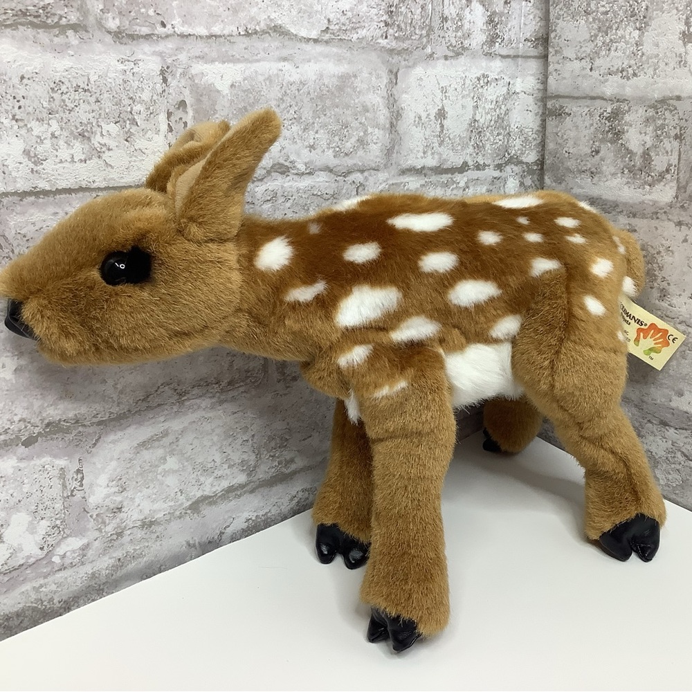 Folkmanis Fawn Hand Puppet Deer Plush Stuffed Animal Rare Full Body